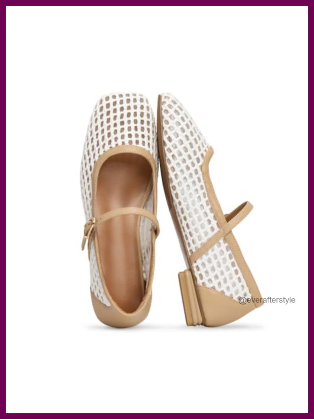 SOVANYOU Women's Mary Jane Ballet Flats Mesh Woven Square Toe Breathable Raffia